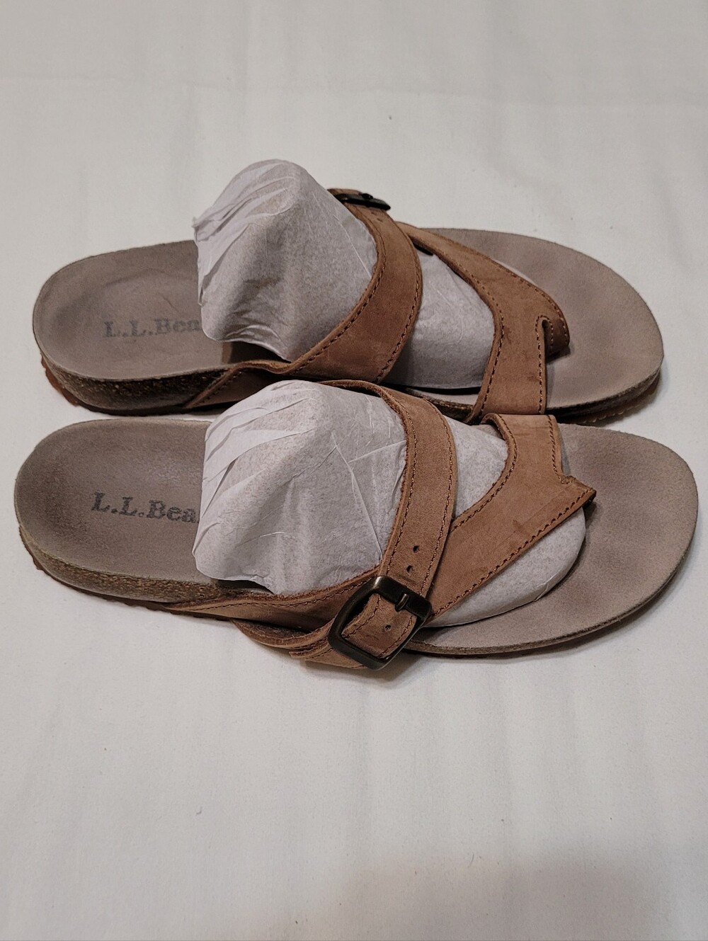 L. L. Bean Strappy Casual Sandals - Sz 8 / 39, Tan, GUC - Picture 3 of 8